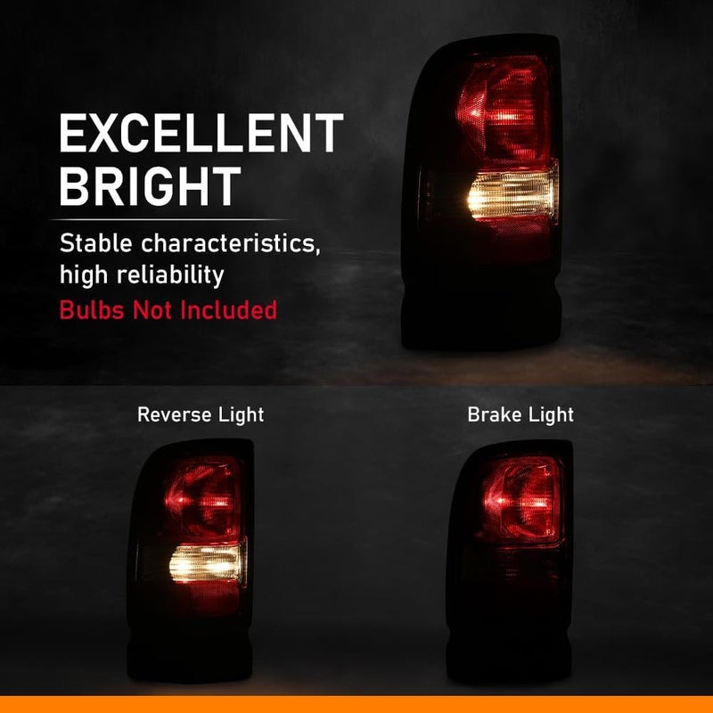 GPLUS Tail Lights Assembly Compatible with Dodge Ram 1500 Truck 1994-2001/Fit Dodge Ram 2500 3500 1994-2002,Rear Lamps w/o Blubs,Driver & Passenger Luces Traseras Tail Brake Lamps - Image 5
